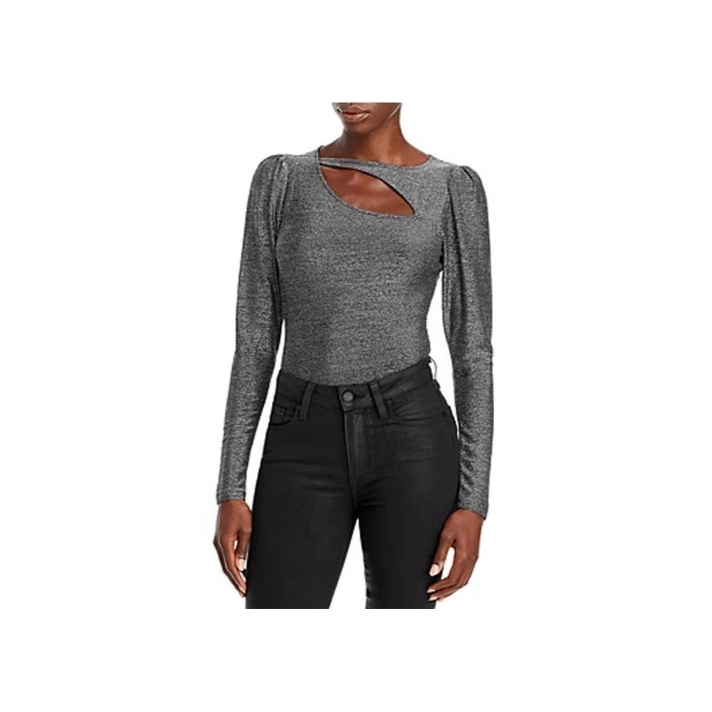 N:philanthropy Silver Delia Top Long Puff Sleeves Women's Size XS NWT